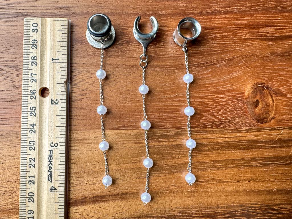 Delicate Silver Pearl Strands