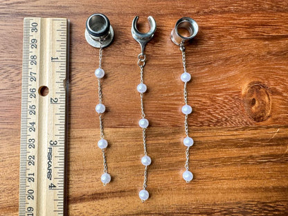 Delicate Silver Pearl Strands