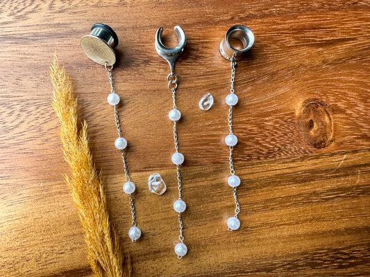 Delicate Silver Pearl Strands