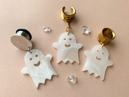 Gold or Silver Happy Acrylic Ghosts