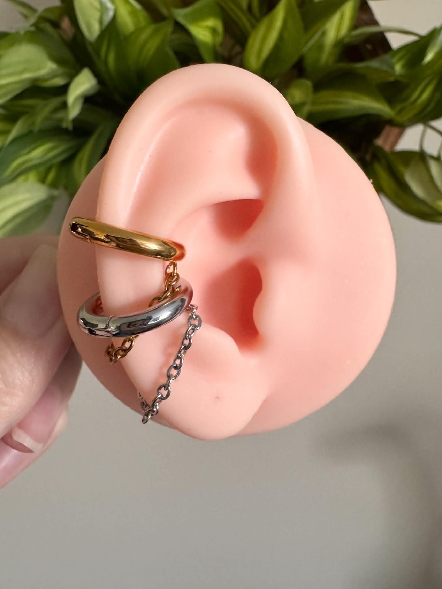 Ear Cuffs with Chain Detail