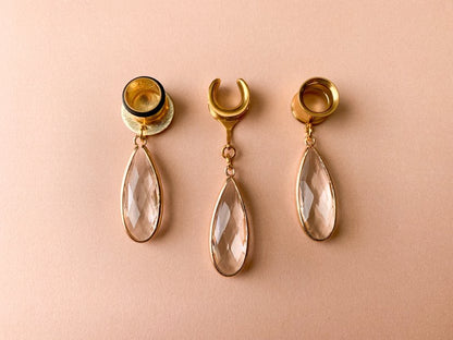 Gold Crystal Tear Drops