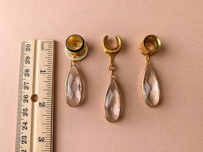 Gold Crystal Tear Drops