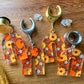Floral Harvest Autumn Drops Plug Earrings
