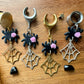 Floral Spiderwebs Plug Earrings