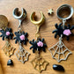 Floral Spiderwebs Plug Earrings