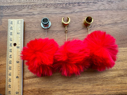 Fluffy Red Poofs