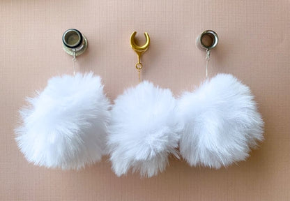 Fluffy White Poofs
