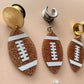 Gold or Silver Football Earrings