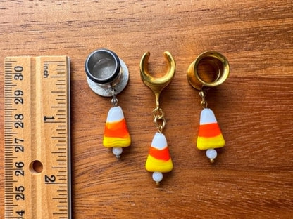 Glass Candy Corn Dangles