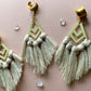 Gold Accented Beige Boho Tassels