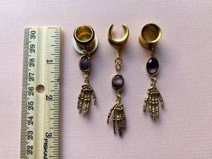 Gold Brass Skeleton Hands