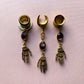 Gold Brass Skeleton Hands