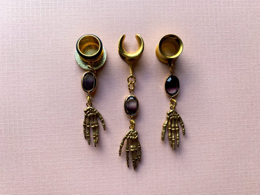 Gold Brass Skeleton Hands