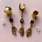 Gold Brass Skeleton Hands