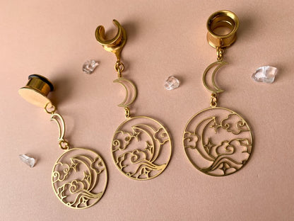 Gold Celestial Night Sky Dangles