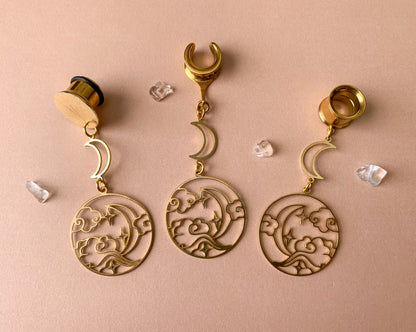 Gold Celestial Night Sky Dangles