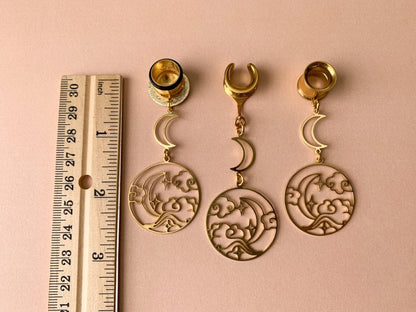 Gold Celestial Night Sky Dangles