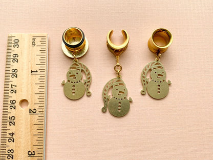 Gold Holiday Snowman