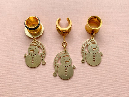 Gold Holiday Snowman