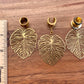 Gold Monstera Earrings