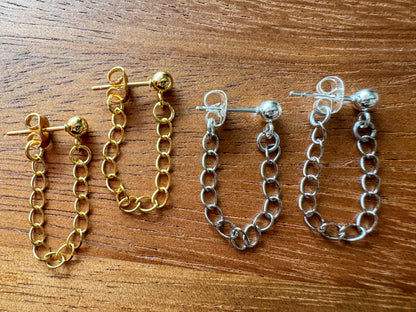 Gold Or Silver Chain Ball Posts