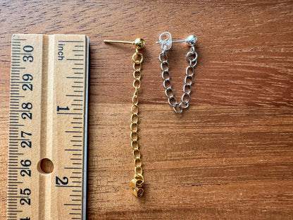 Gold Or Silver Chain Ball Posts