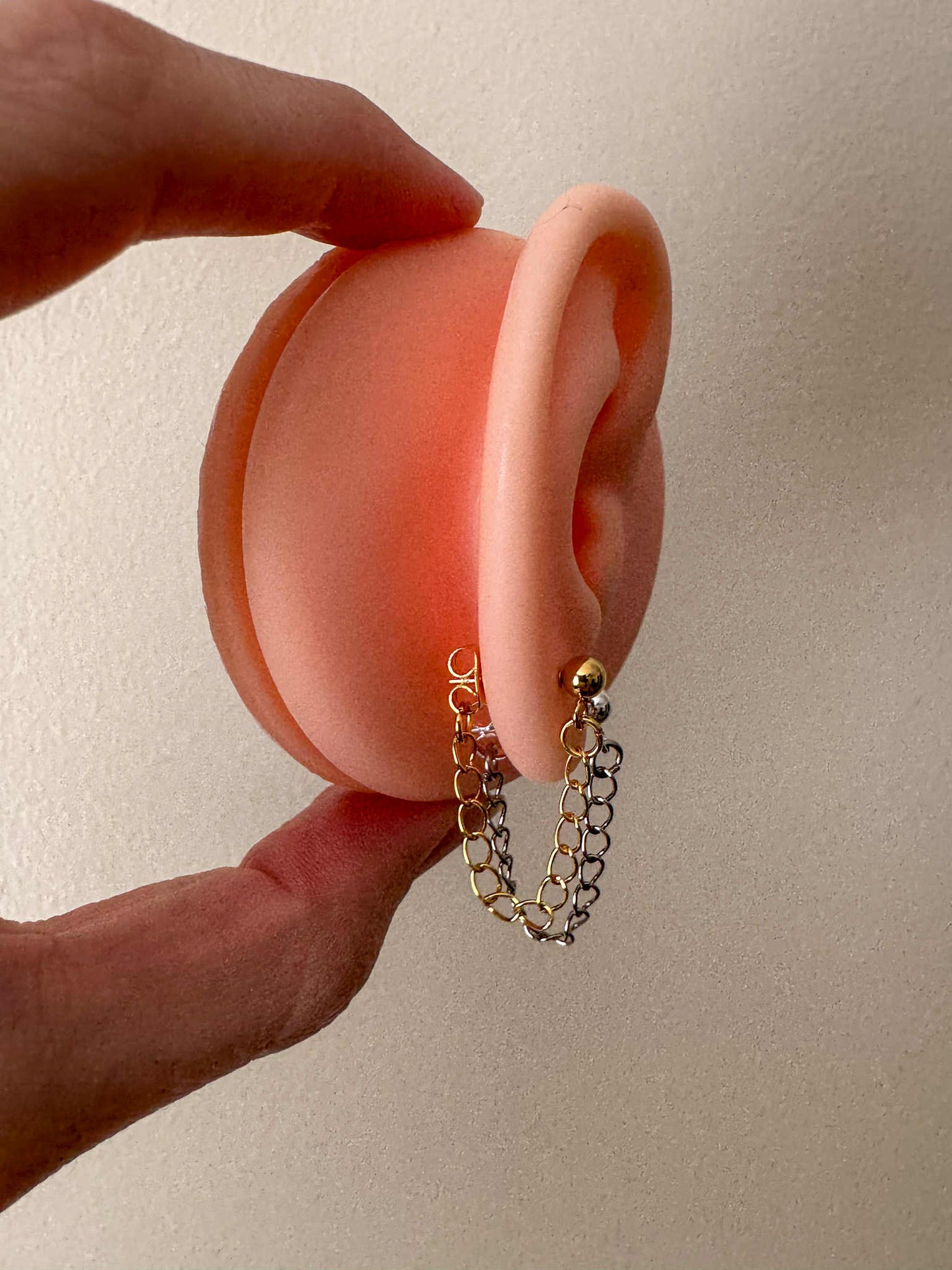 Gold Or Silver Chain Ball Posts