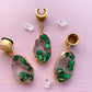 Gold & Green Druzy Dangles