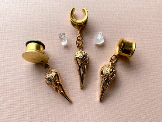Gold Raven Skulls