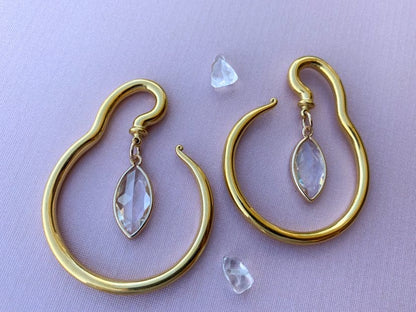 Gold Hangers w/ Oval Tear