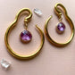 Gold Steel Hangers With Lavender Pendant