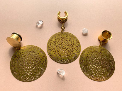 Gold Symmetrical Cutout Hoops