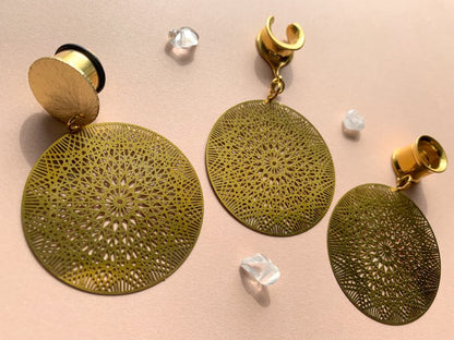 Gold Symmetrical Cutout Hoops