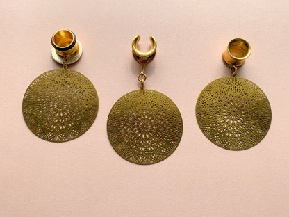 Gold Symmetrical Cutout Hoops