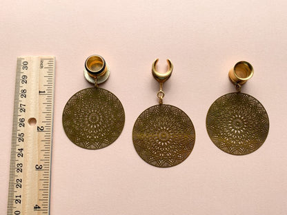 Gold Symmetrical Cutout Hoops