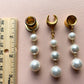 Gold Tone 3-Tier Faux Pearls