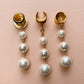 Gold Tone 3-Tier Faux Pearls