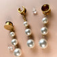 Gold Tone 3-Tier Faux Pearls