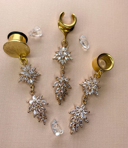 Gold Zircon Leaves