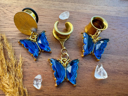 Gold & Blue Butterflies