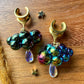 Gold Chroma Rainclouds Plug Earrings