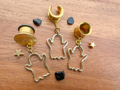 Gold Ghost Halloween Dangles