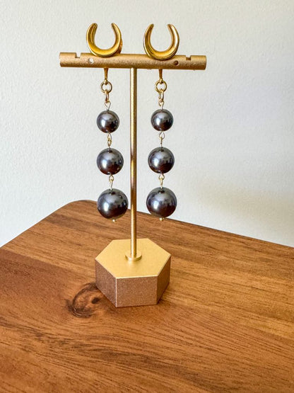 Gold & Gray Faux Pearls