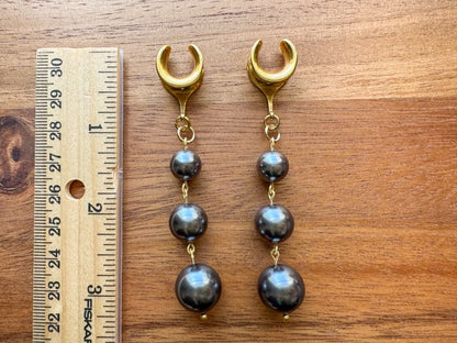 Gold & Gray Faux Pearls