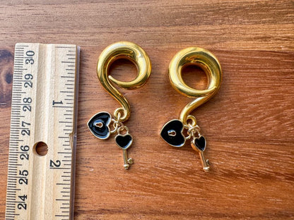 Gold Heart Lock & Key