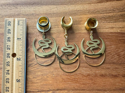 Gold Plated Snake and Moons