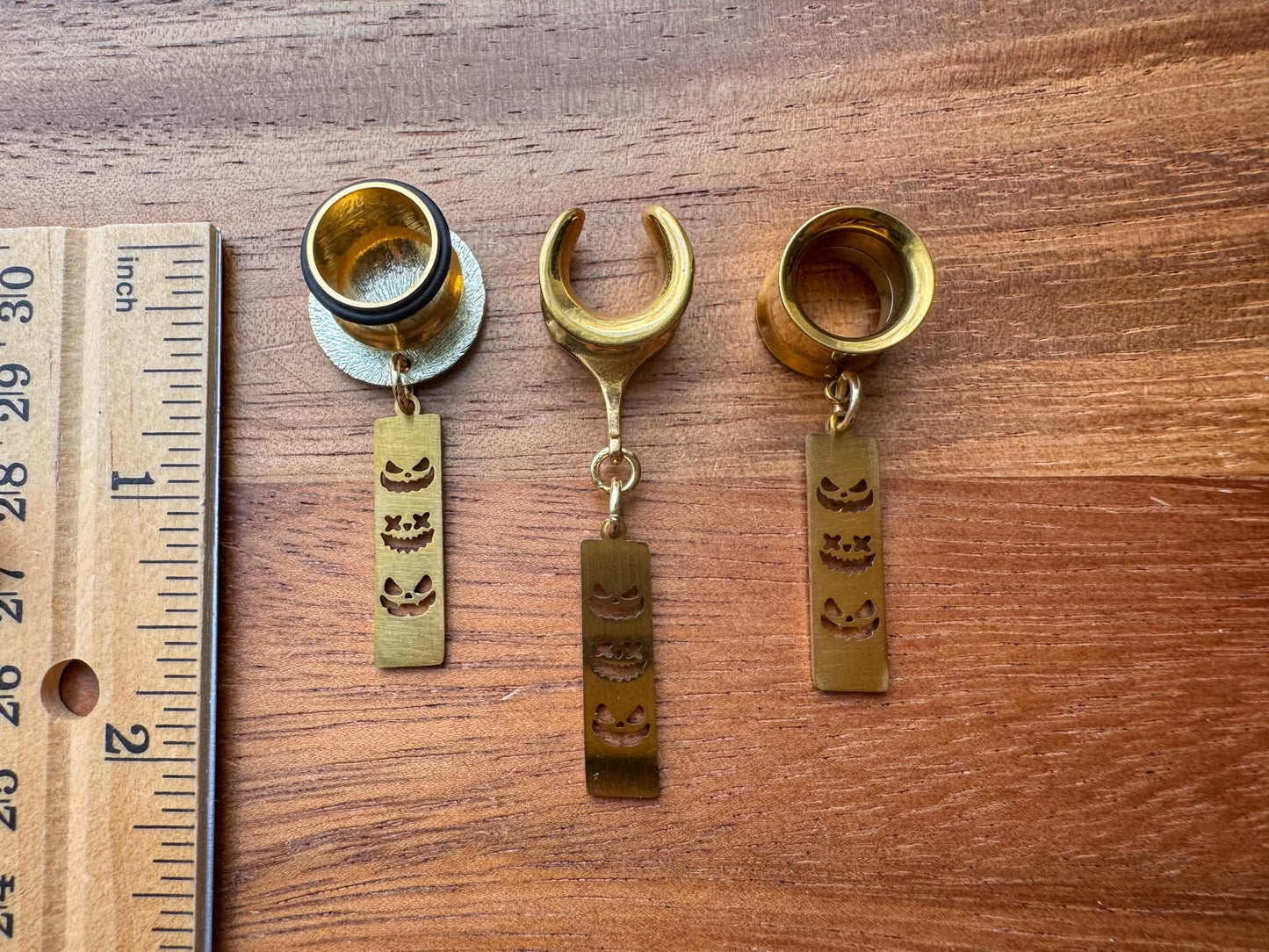 Gold Trio Jack O' Lantern Dangles