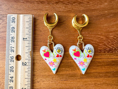 Gold & White Doodle Hearts
