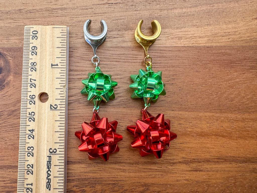 Gold or Silver Christmas Bows